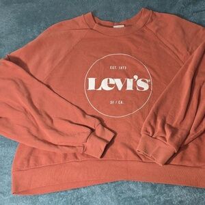 Levi's Salmon Crewneck Cropped Sweatshirt